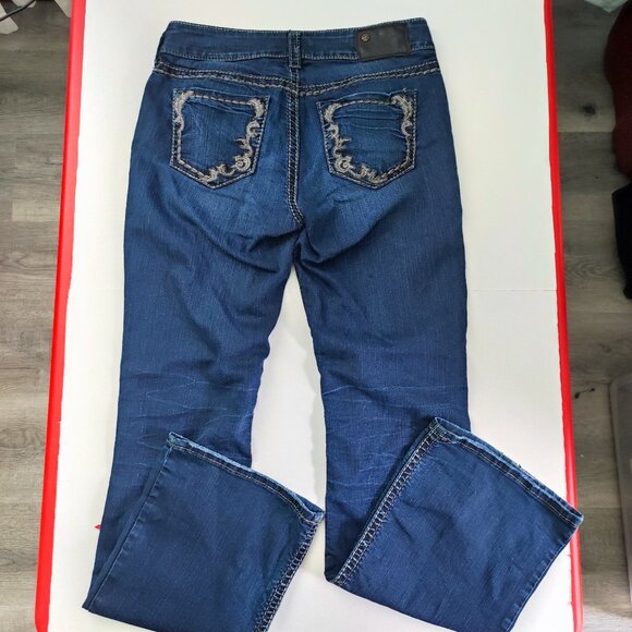 Silver Jeans Suki low-rise flare denim blue women's size W28 / L32 - Picture 3 of 14